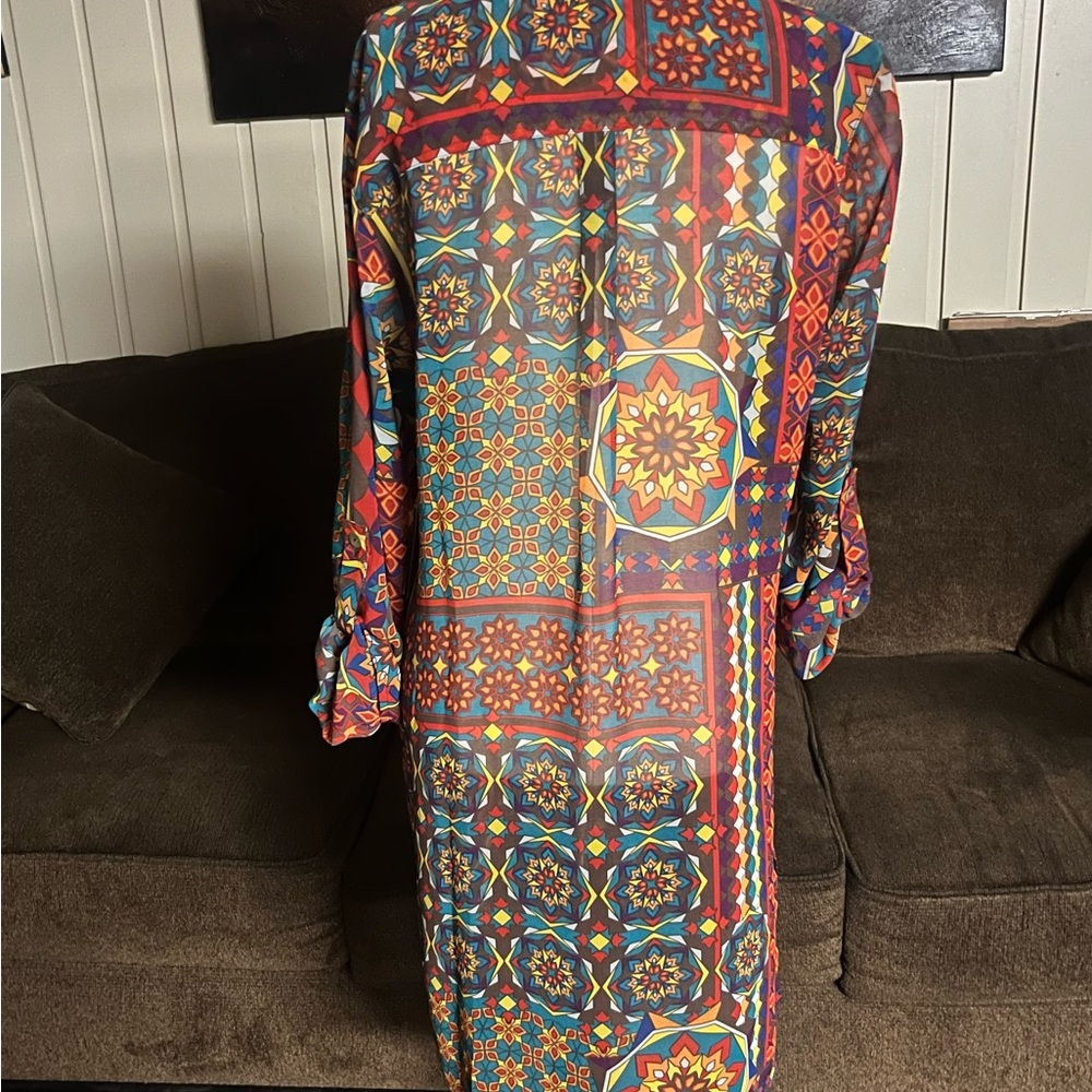 Multiples~Vintage Tunic Blouse Size Medium W/ Mandala Design (New W/Tags) - Picture 14 of 15